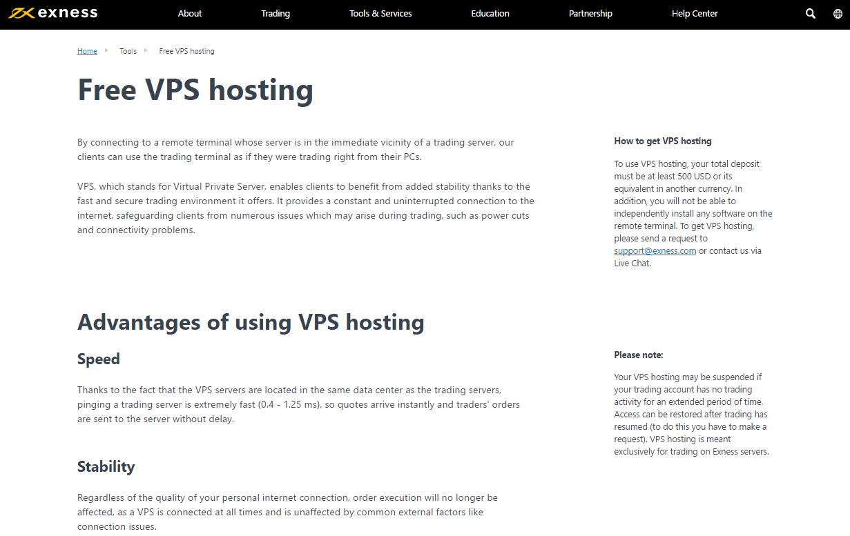 Exness Review VPS hosting Exness Review VPS hosting